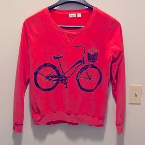 Cato XL bike coral sweater sweatshirt